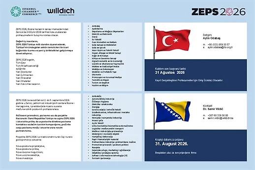 Call for B2B Meetings with Turkish Companies at ZEPS 2026
