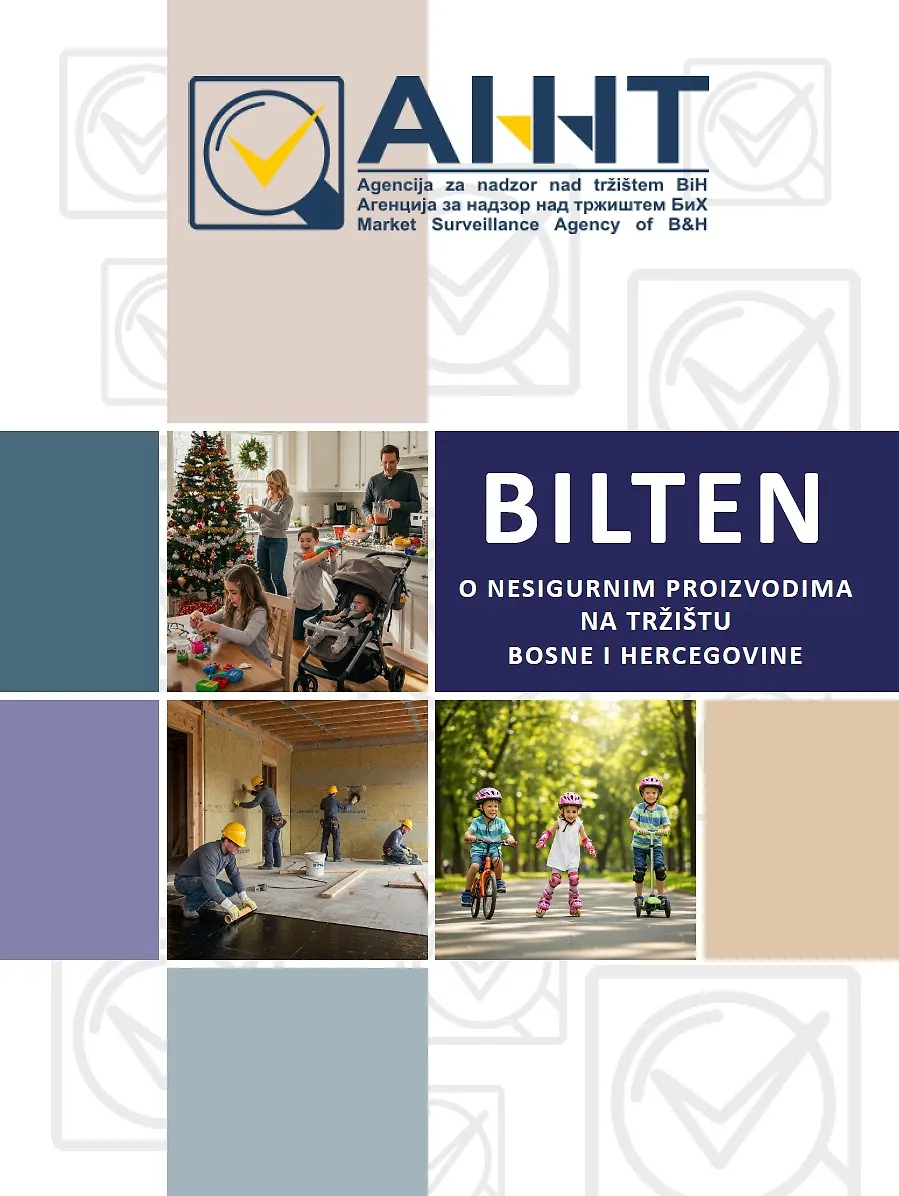 Objavljen Bilten o nesigurnim proizvodima na tržištu BiH za 2025. godinu
