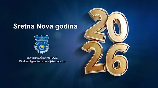 Direktor Agencije za policijsku podršku, Enver Hadžiahmetović, svim građanima Bosne i Hercegovine upućuje čestitku povodom Nove godine.