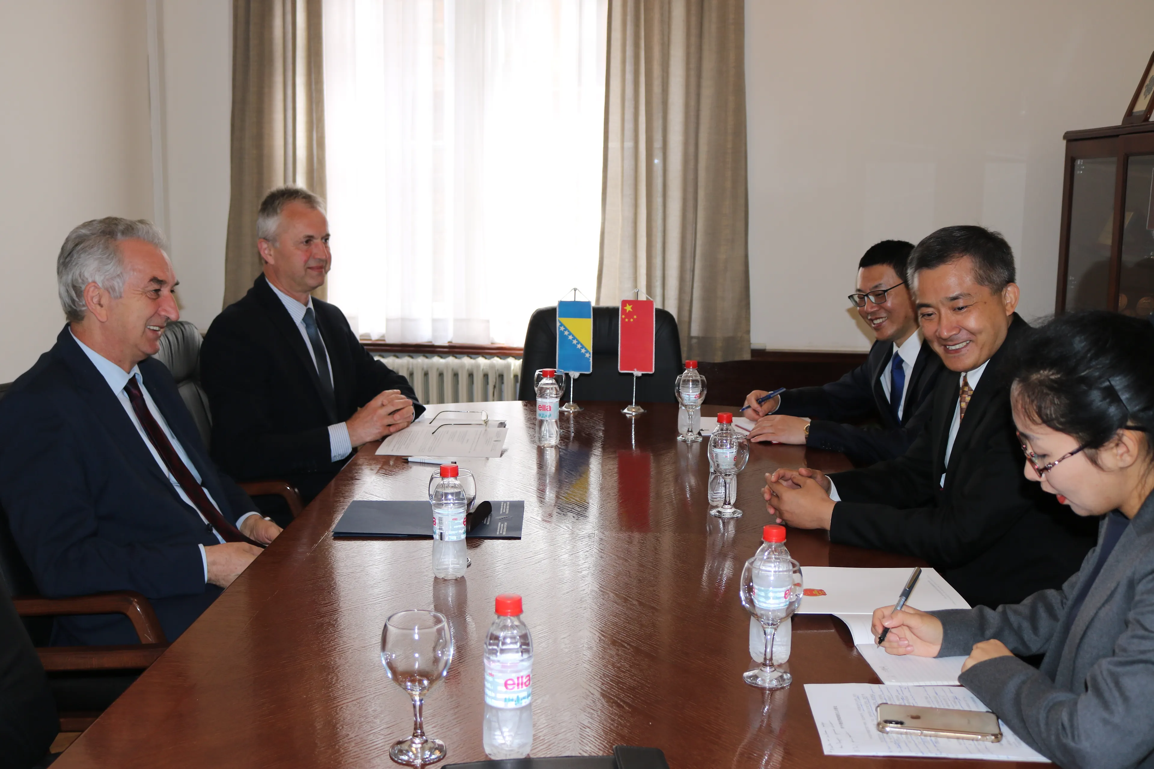 Minister Sarovic with Chinese Ambassador: Support to the construction of the Block 7