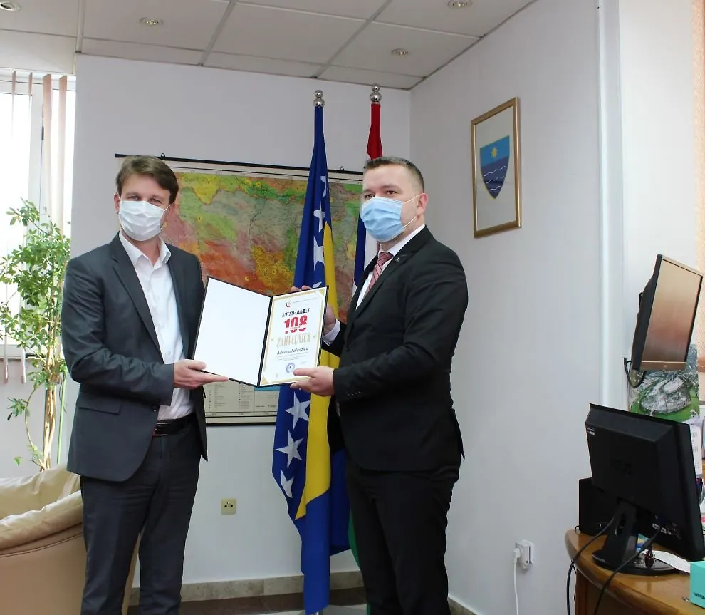 MINISTAR FALADŽIĆ SA PREDSJEDNIKOM  MERHAMETA BOSNE I HERCEGOVINE