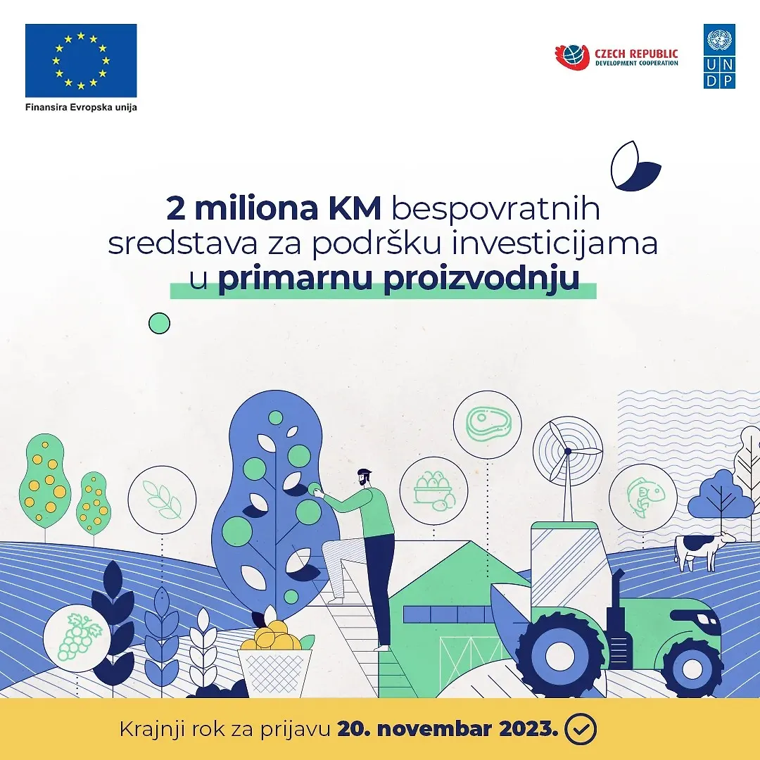 Objavljen novi javni poziv vrijedan 2 milijuna KM za primarnu poljoprivrednu proizvodnju