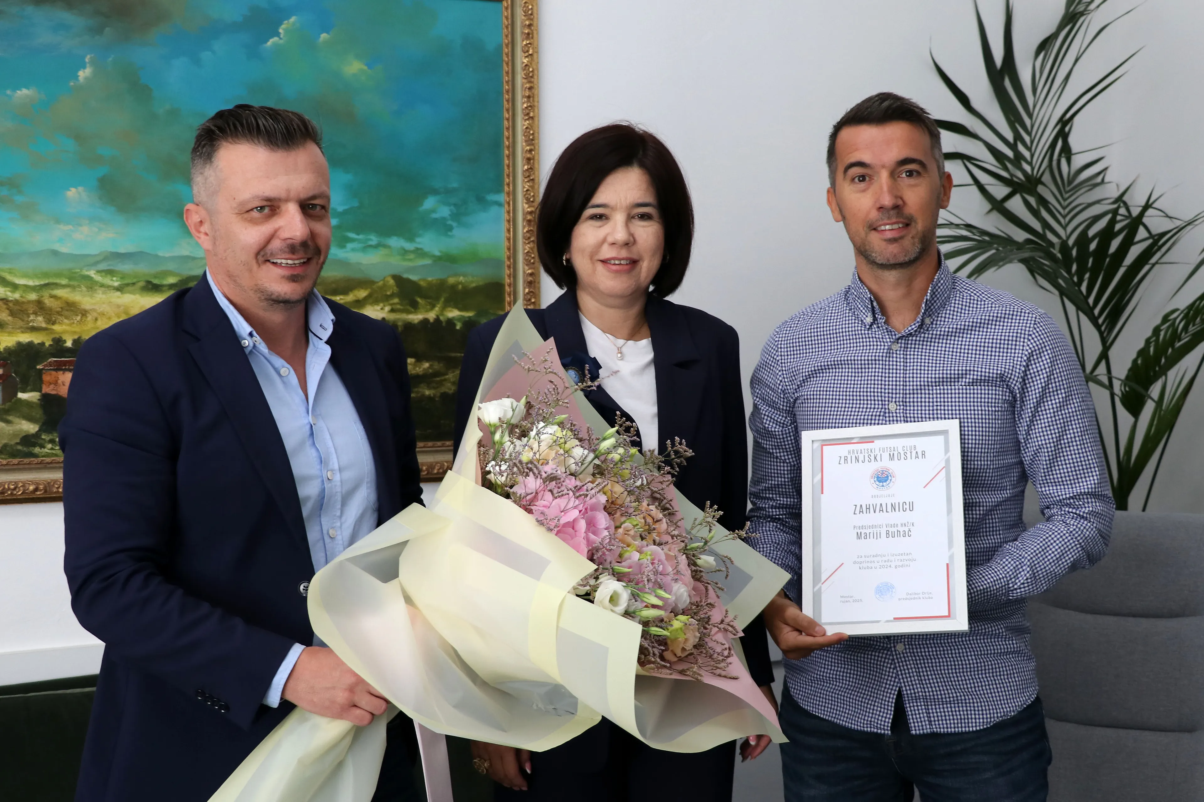 Премијерка са руководством ХФЦ Зрињски Мостар
