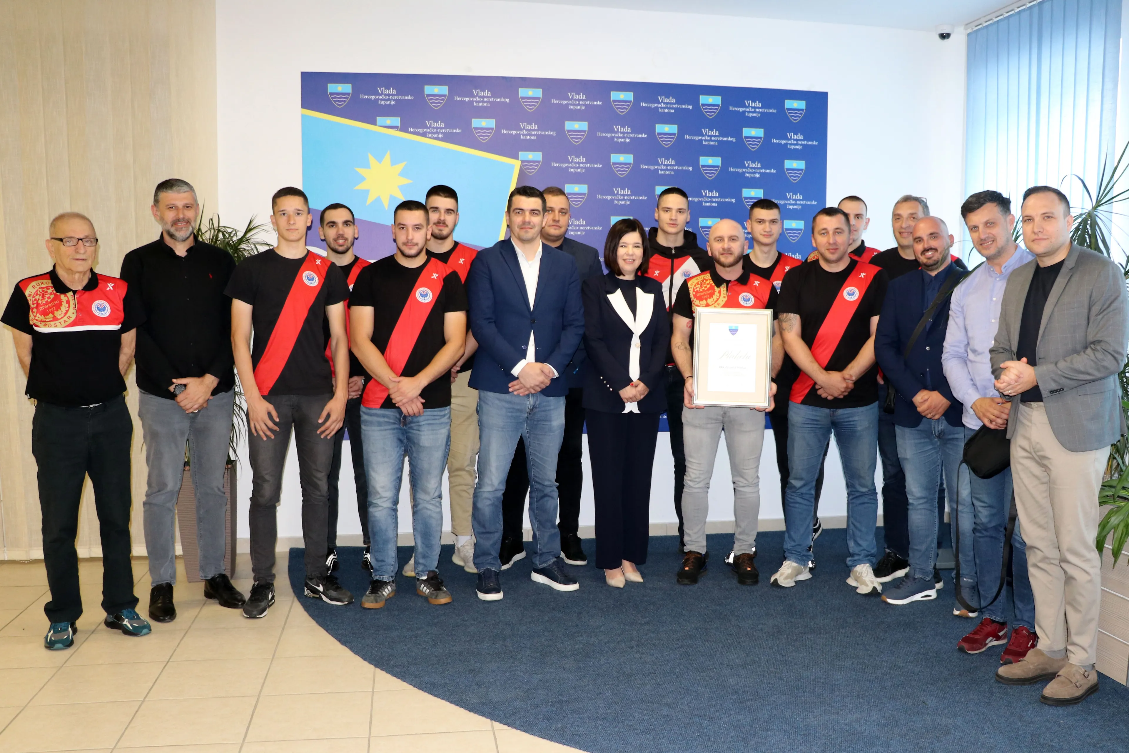 Predsjednica Vlade s SRK Zrinjski Mostar nakon njihova povratka u Premier ligu BiH