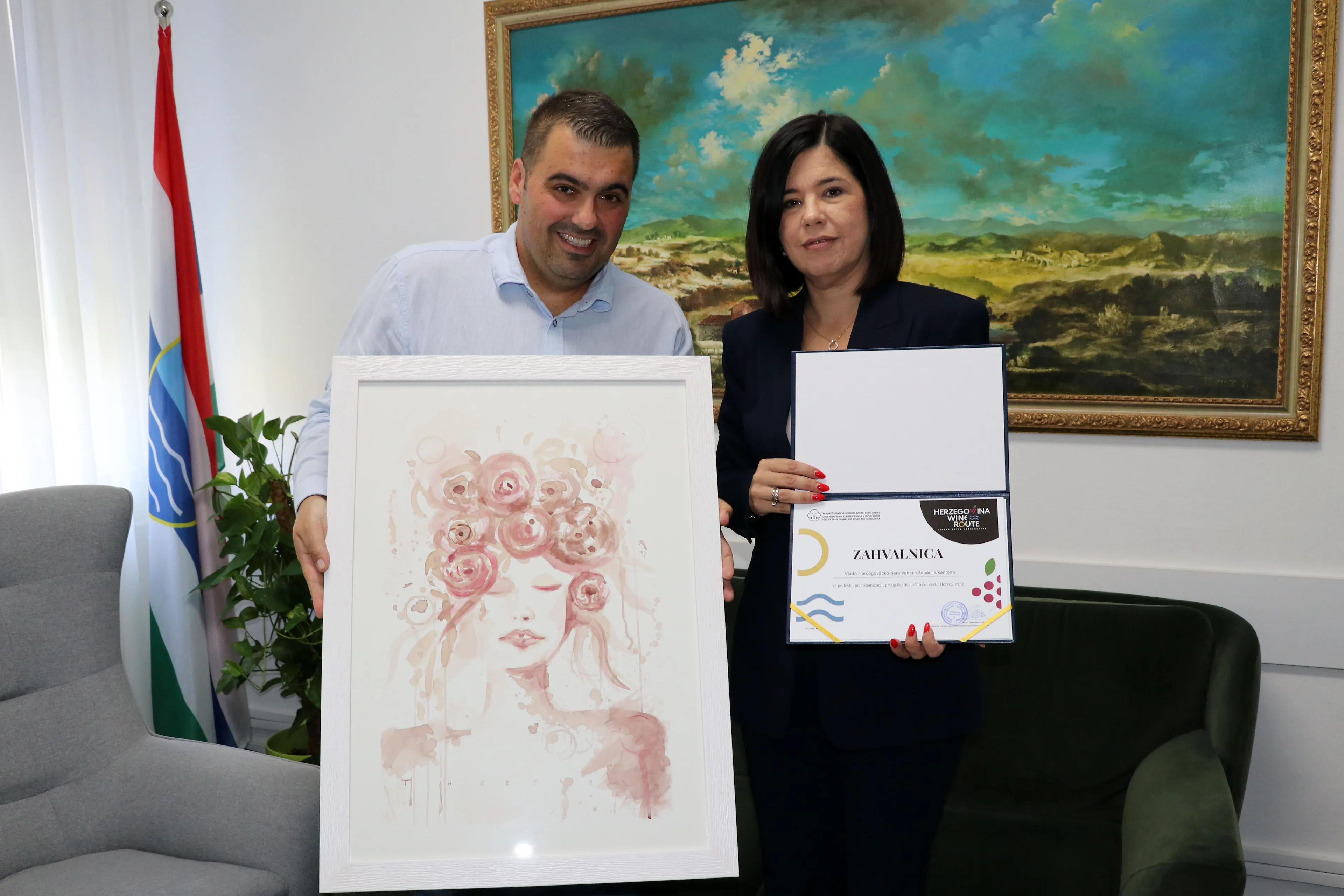 Premijerki Buhač zahvalnica za podršku Vinskim cestama Hercegovine